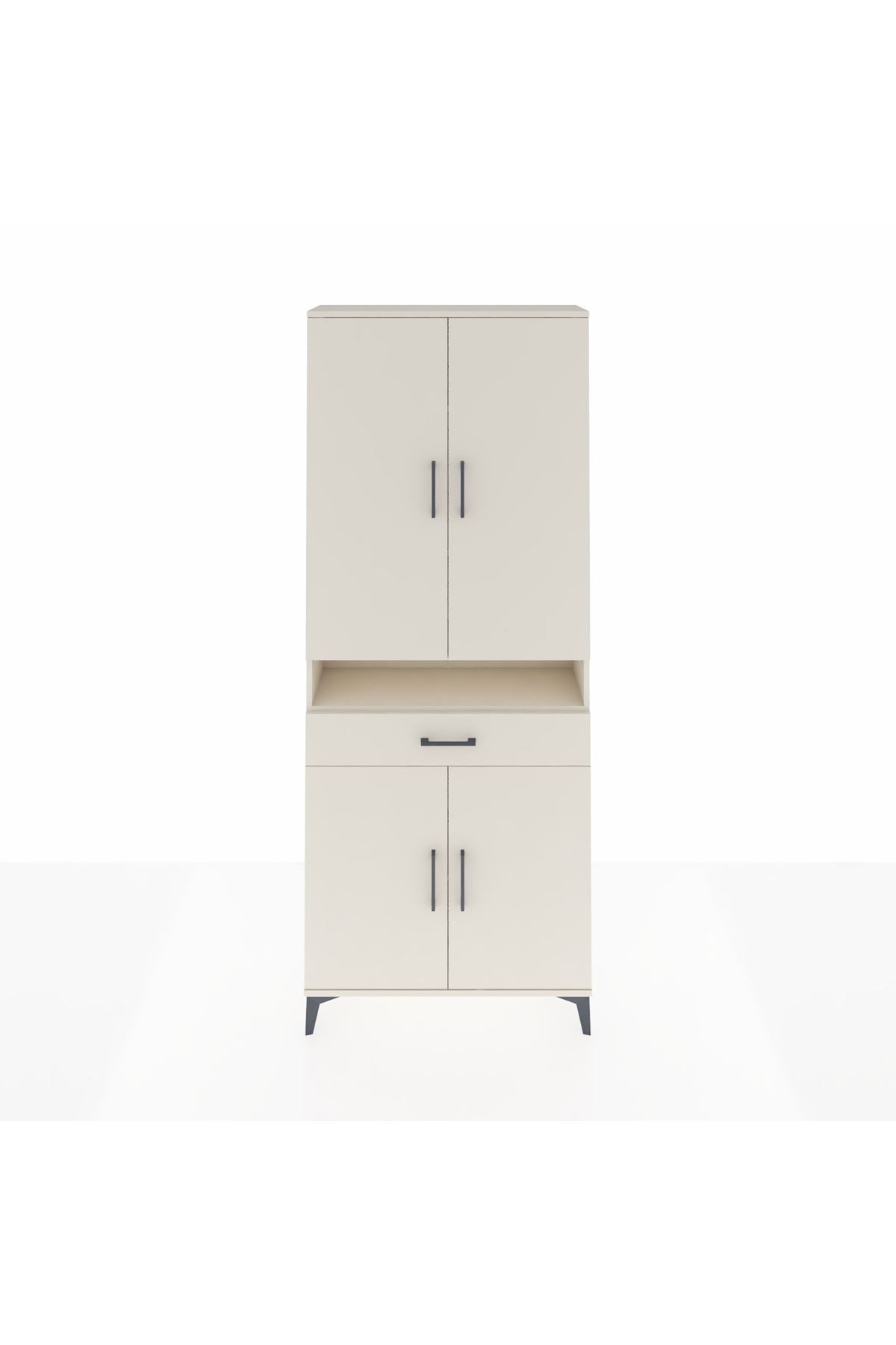 Arges Dolap 5 Raflı Tek Çekmeceli 4 Kapaklı 88x30x221 - S30M160V1A