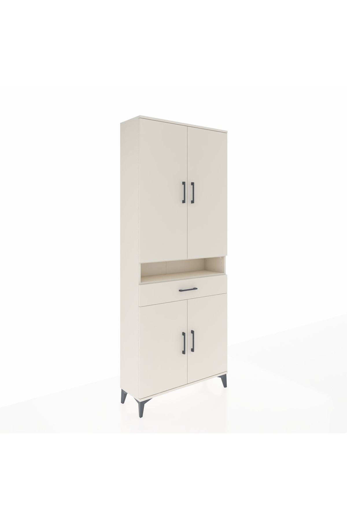 Arges Dolap 5 Raflı Tek Çekmeceli 4 Kapaklı 88x30x221 - S30M160V1A