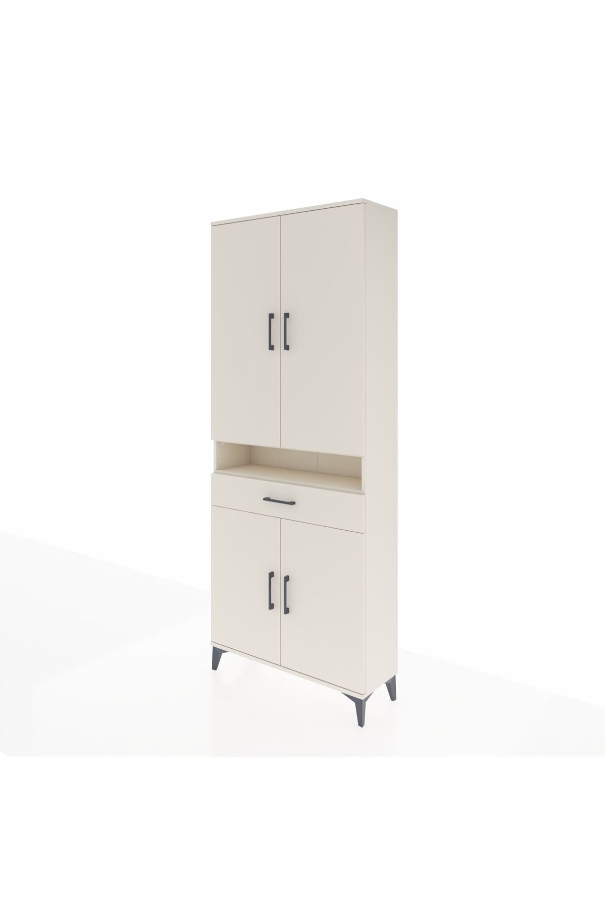 Arges Dolap 5 Raflı Tek Çekmeceli 4 Kapaklı 88x30x221 - S30M160V1A