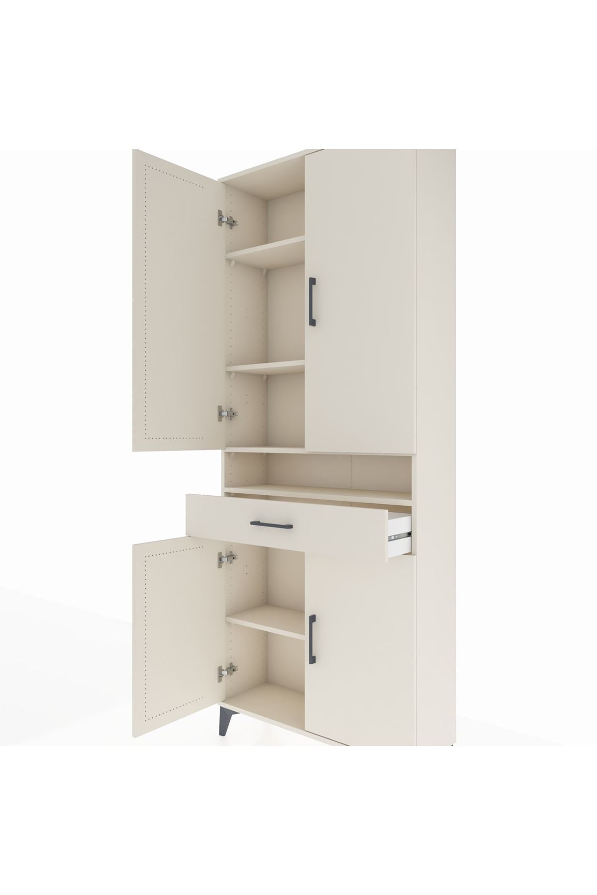 Arges Dolap 5 Raflı Tek Çekmeceli 4 Kapaklı 88x30x221 - S30M160V1A
