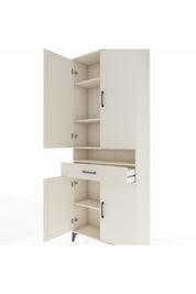 Arges Dolap 5 Raflı Tek Çekmeceli 4 Kapaklı 88x30x221 - S30M160V1A