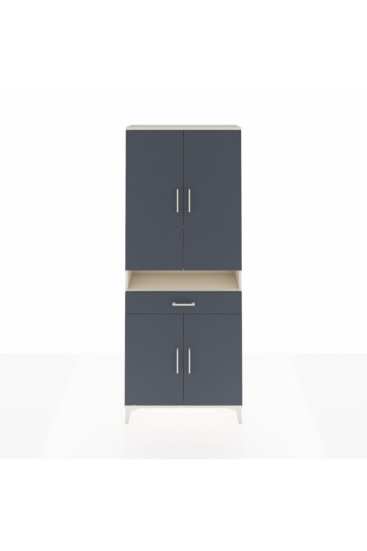 Arges Dolap 5 Raflı Tek Çekmeceli 4 Kapaklı 88x30x221 - S30M160V2A