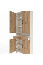 Arges Dolap 5 Raflı Tek Çekmeceli 4 Kapaklı 88x30x221 - S30M160V3A