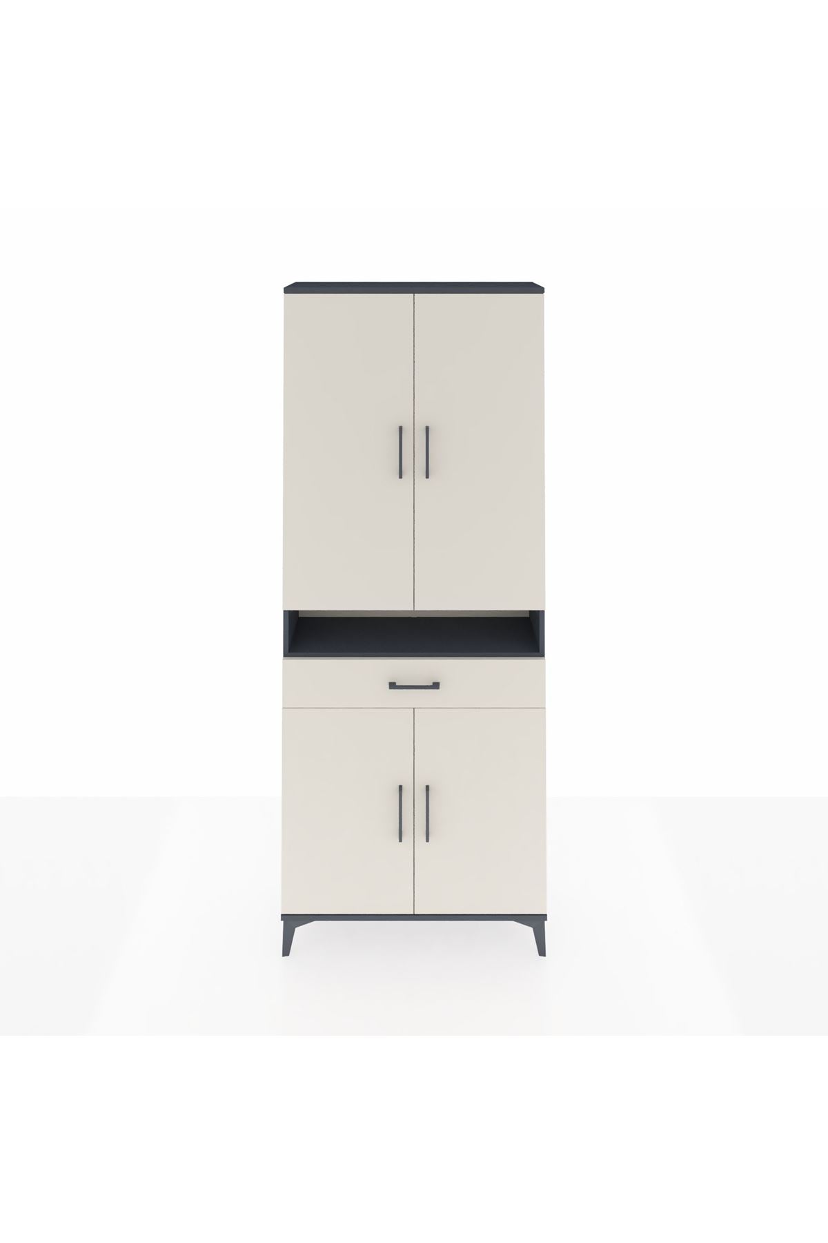 Arges Dolap 5 Raflı Tek Çekmeceli 4 Kapaklı 88x30x221 - S30M160V4A