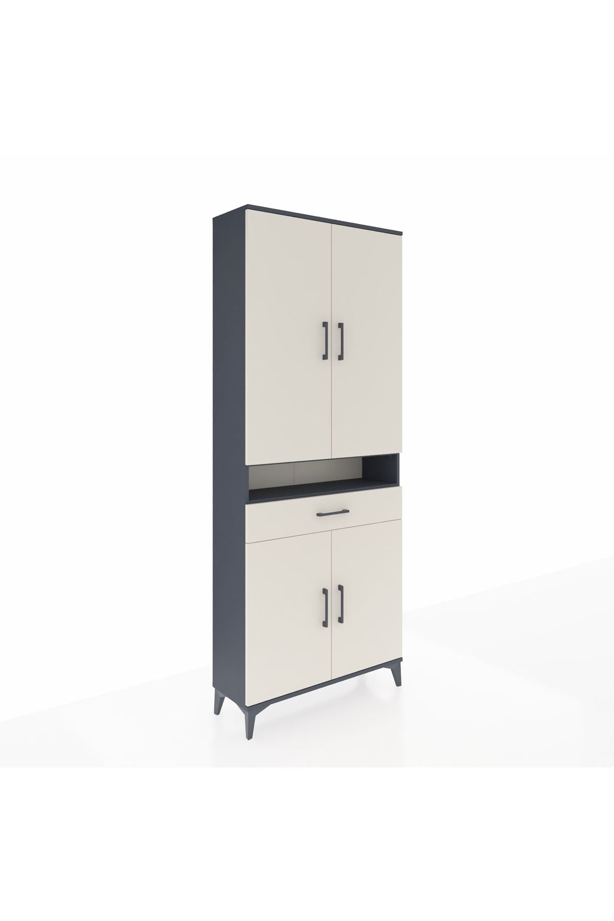 Arges Dolap 5 Raflı Tek Çekmeceli 4 Kapaklı 88x30x221 - S30M160V4A