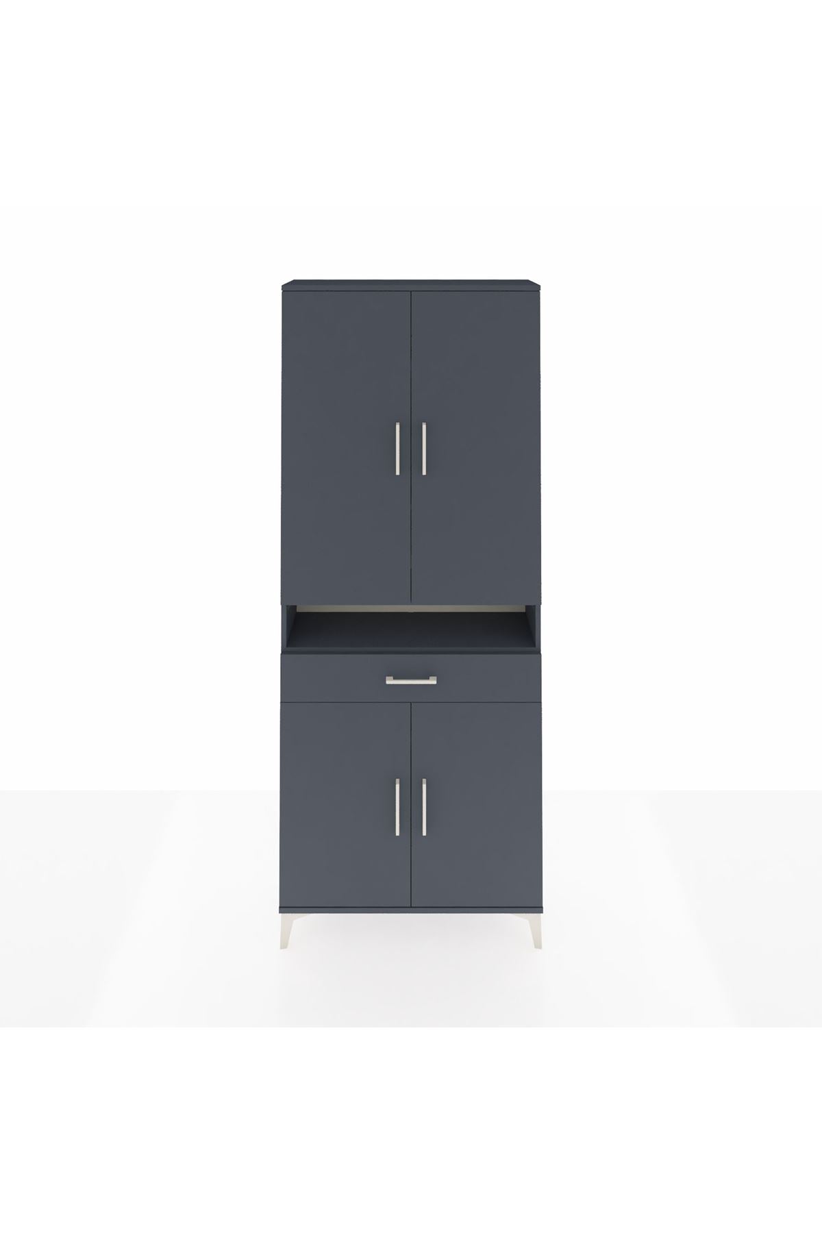 Arges Dolap 5 Raflı Tek Çekmeceli 4 Kapaklı 88x30x221 - S30M160V5A