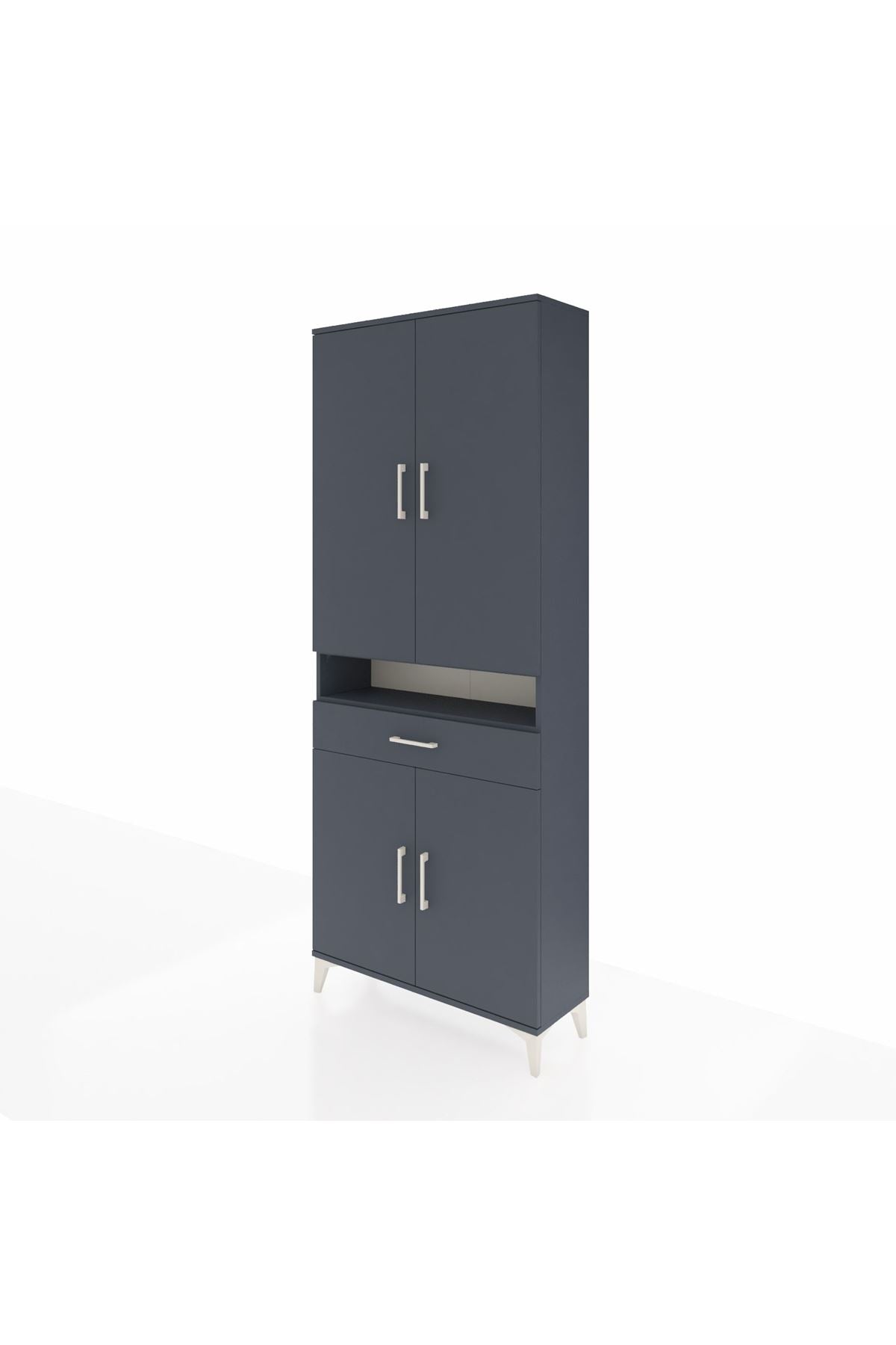Arges Dolap 5 Raflı Tek Çekmeceli 4 Kapaklı 88x30x221 - S30M160V5A