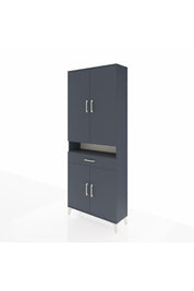 Arges Dolap 5 Raflı Tek Çekmeceli 4 Kapaklı 88x30x221 - S30M160V5A