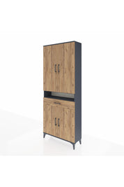 Arges Dolap 5 Raflı Tek Çekmeceli 4 Kapaklı 88x30x221 - S30M160V6A