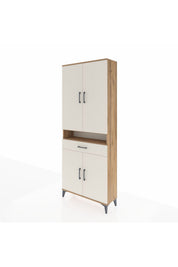 Arges Dolap 5 Raflı Tek Çekmeceli 4 Kapaklı 88x30x221 - S30M160V7A
