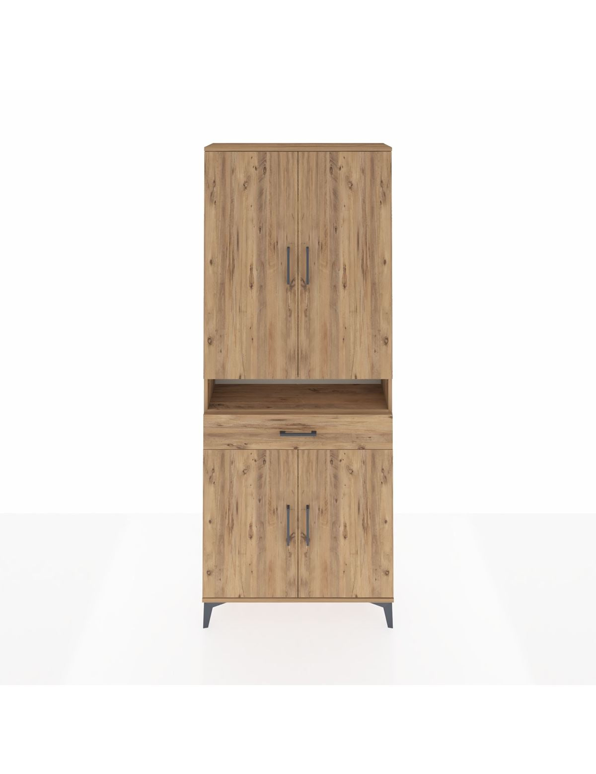 Arges Dolap 5 Raflı Tek Çekmeceli 4 Kapaklı 88x30x221 - S30M160V9A