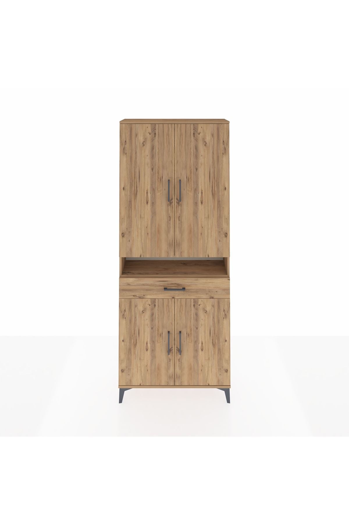 Arges Dolap 5 Raflı Tek Çekmeceli 4 Kapaklı 88x30x221 - S30M160V9A