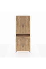 Arges Dolap 5 Raflı Tek Çekmeceli 4 Kapaklı 88x30x221