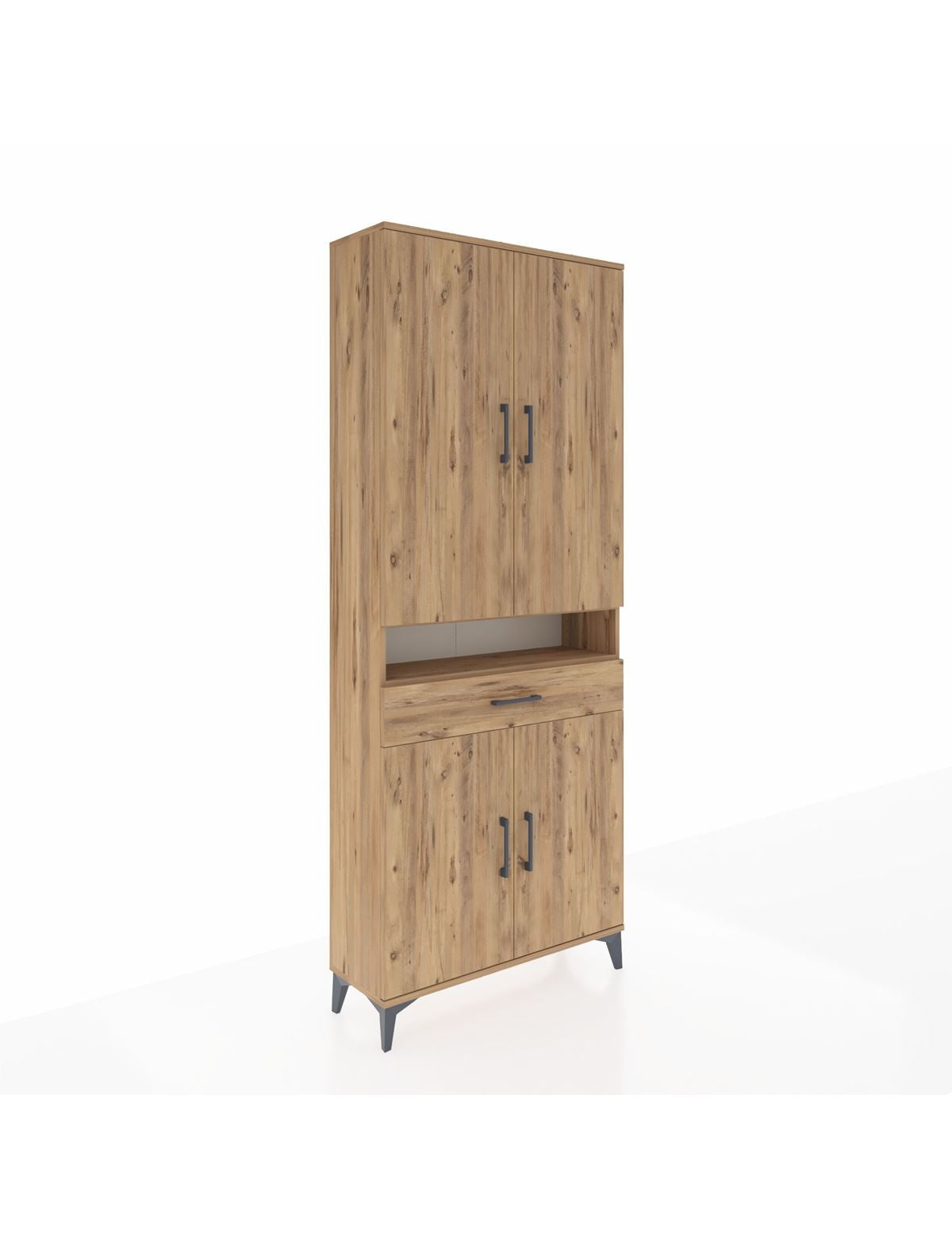 Arges Dolap 5 Raflı Tek Çekmeceli 4 Kapaklı 88x30x221 - S30M160V9A