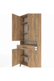 Arges Dolap 5 Raflı Tek Çekmeceli 4 Kapaklı 88x30x221 - S30M160V9A