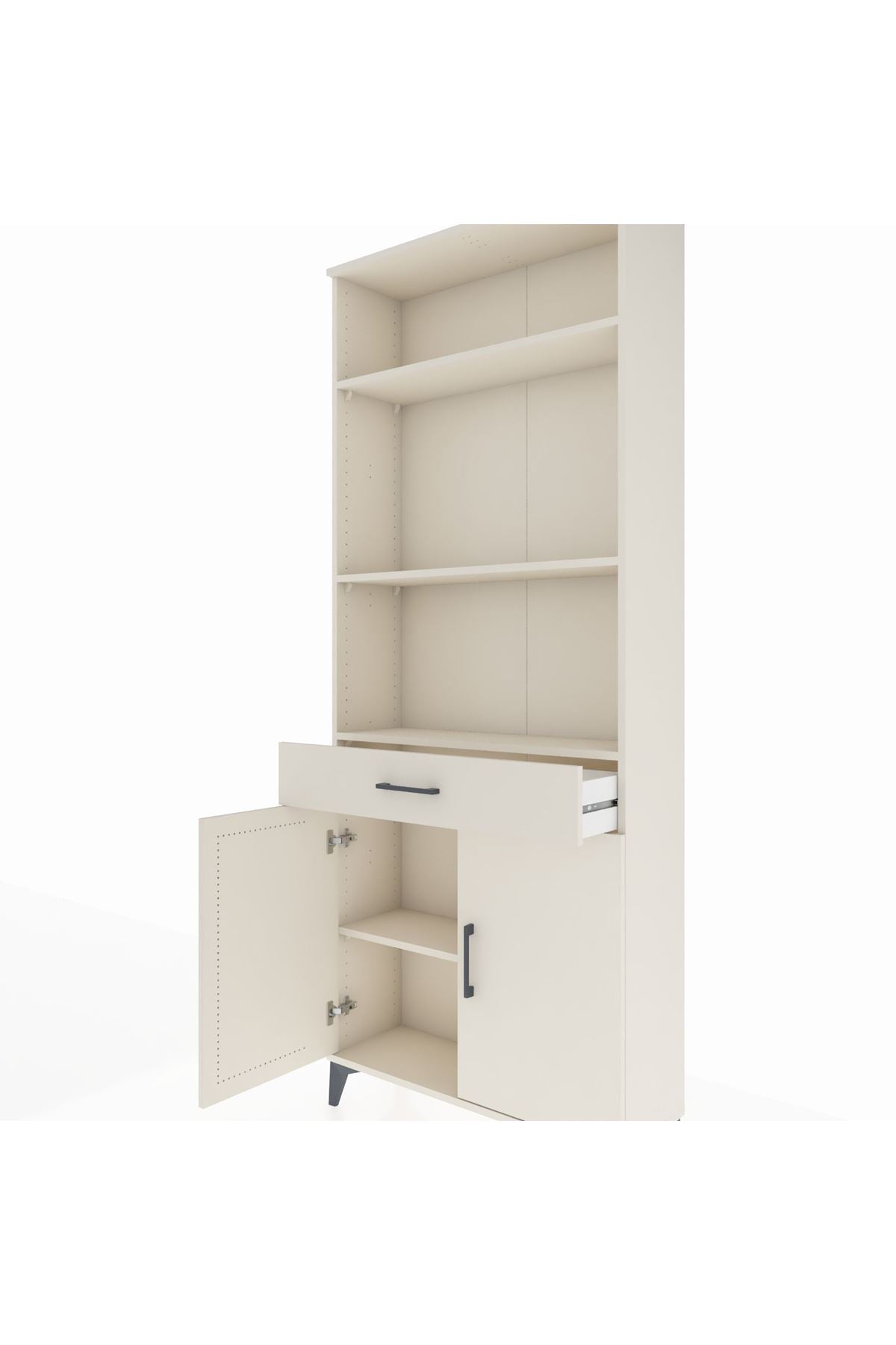 Arges Dolap 4 Raflı Tek Çekmeceli 2 Kapaklı 88x30x221 - S30M161V1A