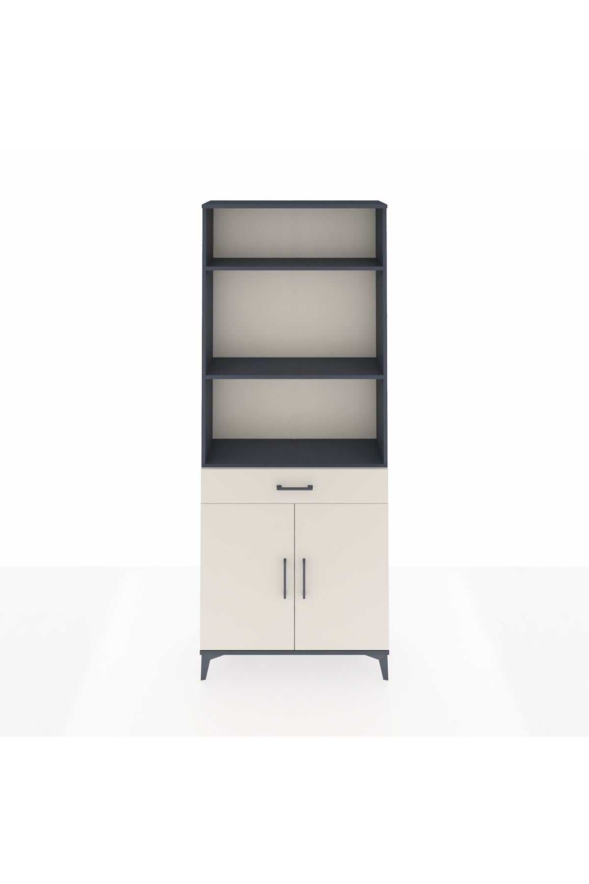 Arges Dolap 4 Raflı Tek Çekmeceli 2 Kapaklı 88x30x221 - S30M161V4A