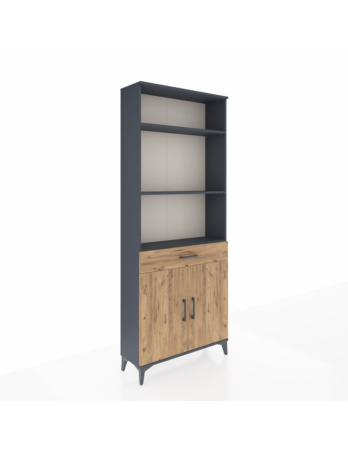 Arges Dolap 4 Raflı Tek Çekmeceli 2 Kapaklı 88x30x221 - S30M161V6A