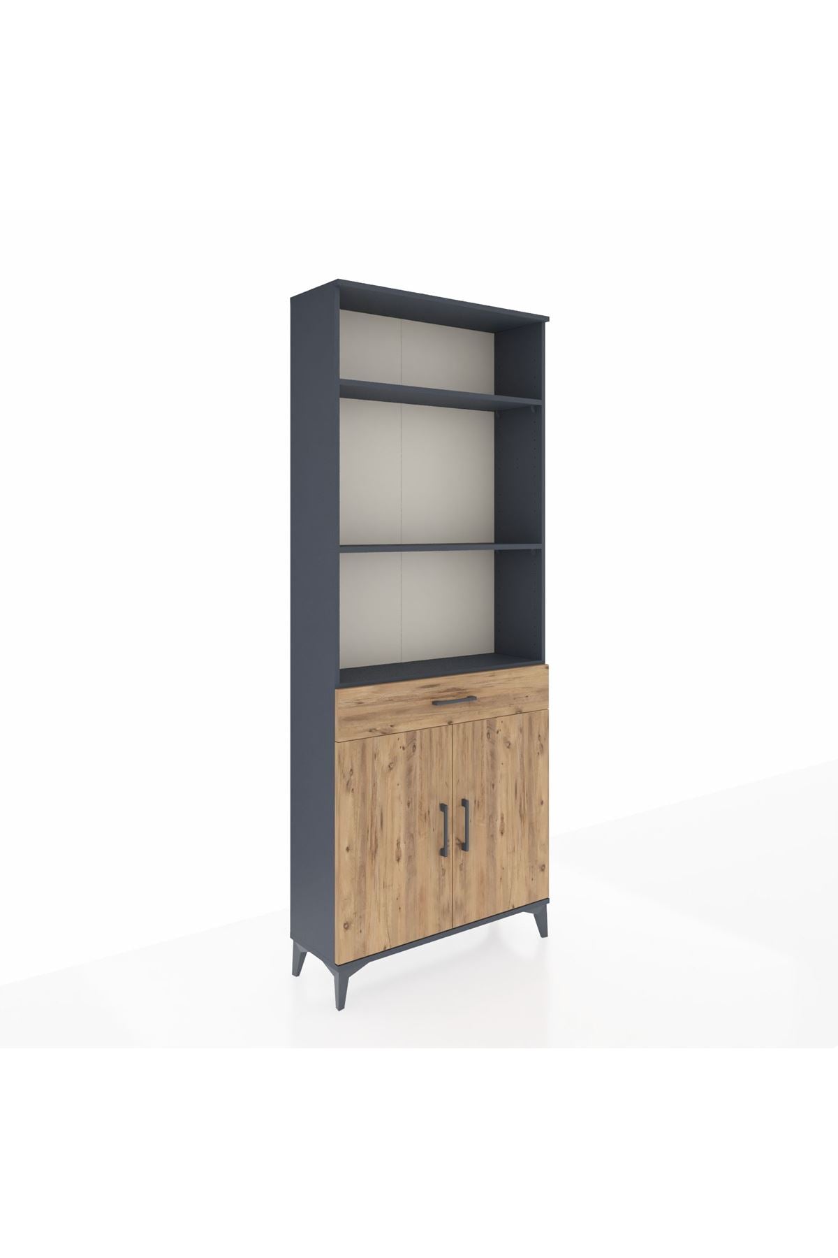 Arges Dolap 4 Raflı Tek Çekmeceli 2 Kapaklı 88x30x221 - S30M161V6A