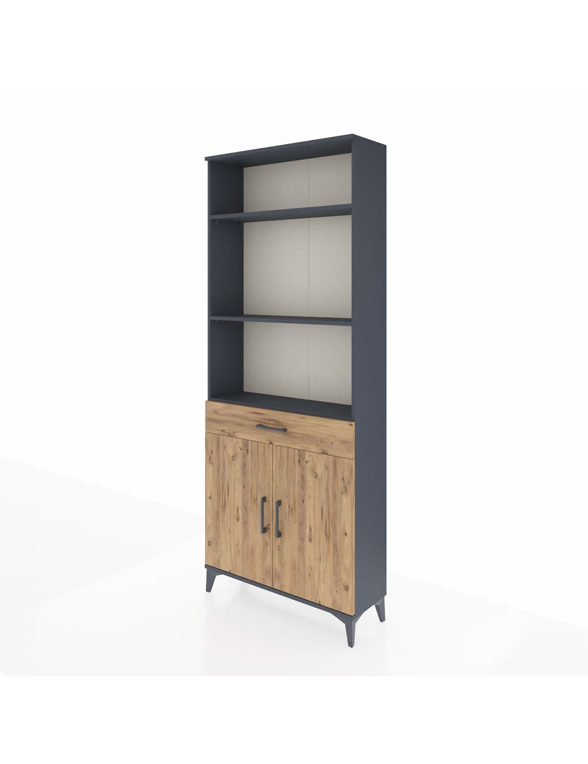 Arges Dolap 4 Raflı Tek Çekmeceli 2 Kapaklı 88x30x221 - S30M161V6A