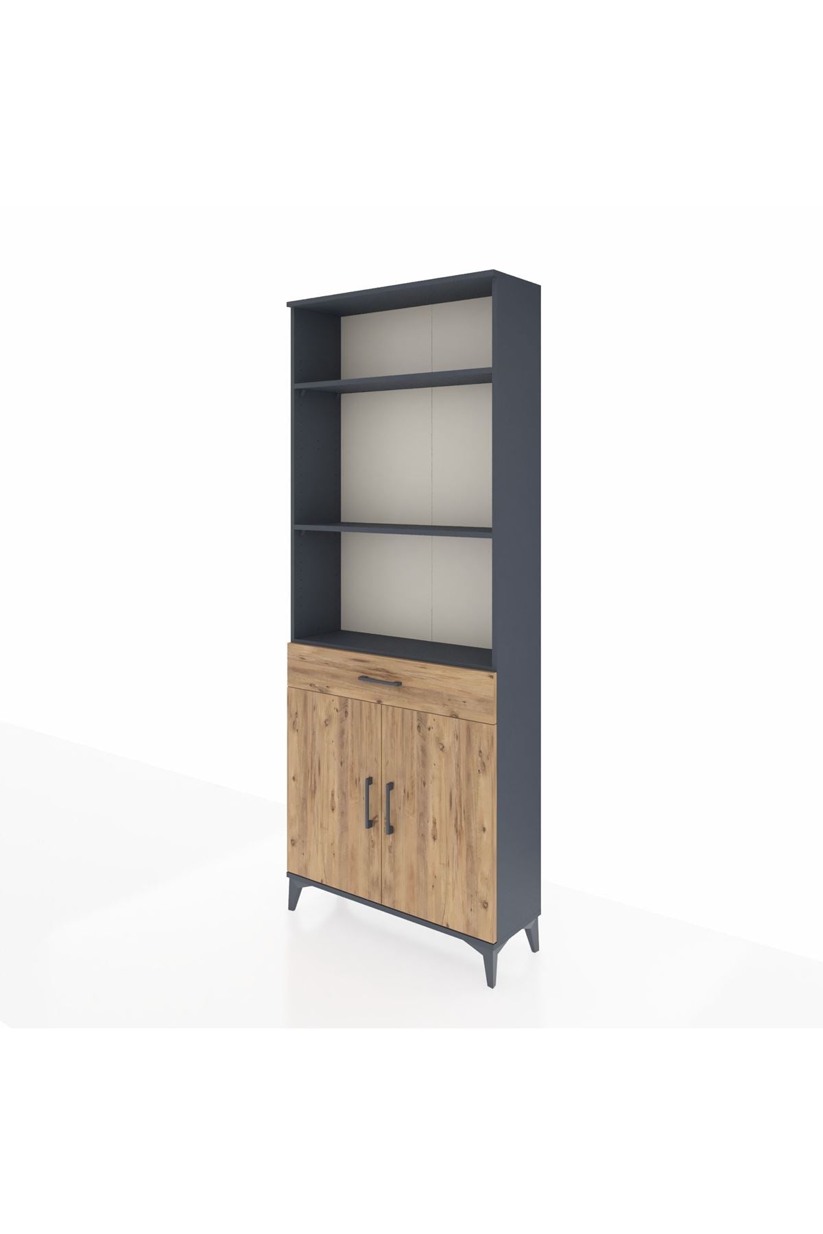 Arges Dolap 4 Raflı Tek Çekmeceli 2 Kapaklı 88x30x221 - S30M161V6A