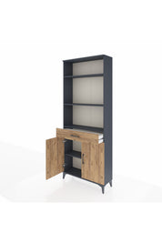 Arges Dolap 4 Raflı Tek Çekmeceli 2 Kapaklı 88x30x221 - S30M161V6A