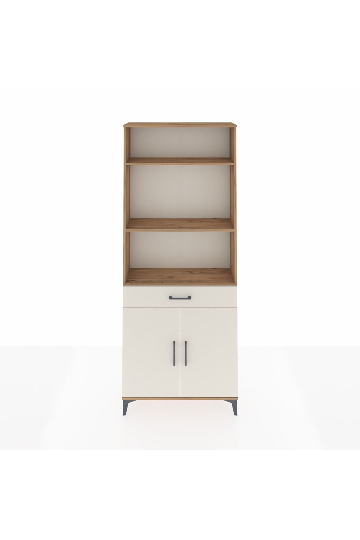 Arges Dolap 4 Raflı Tek Çekmeceli 2 Kapaklı 88x30x221 - S30M161V7A