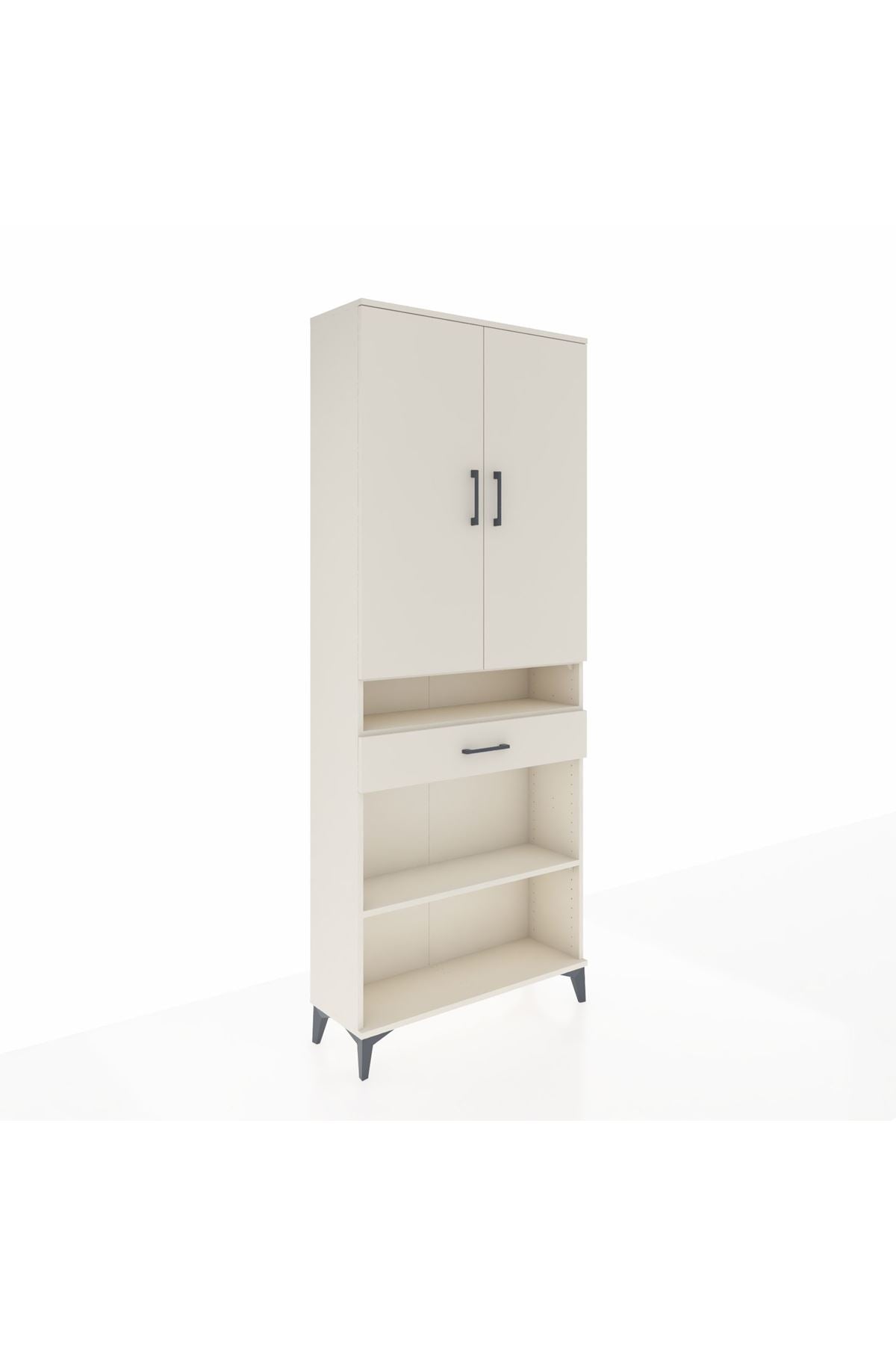 Arges Dolap 5 Raflı Tek Çekmeceli 2 Kapaklı 88x30x221 - S30M162V1A