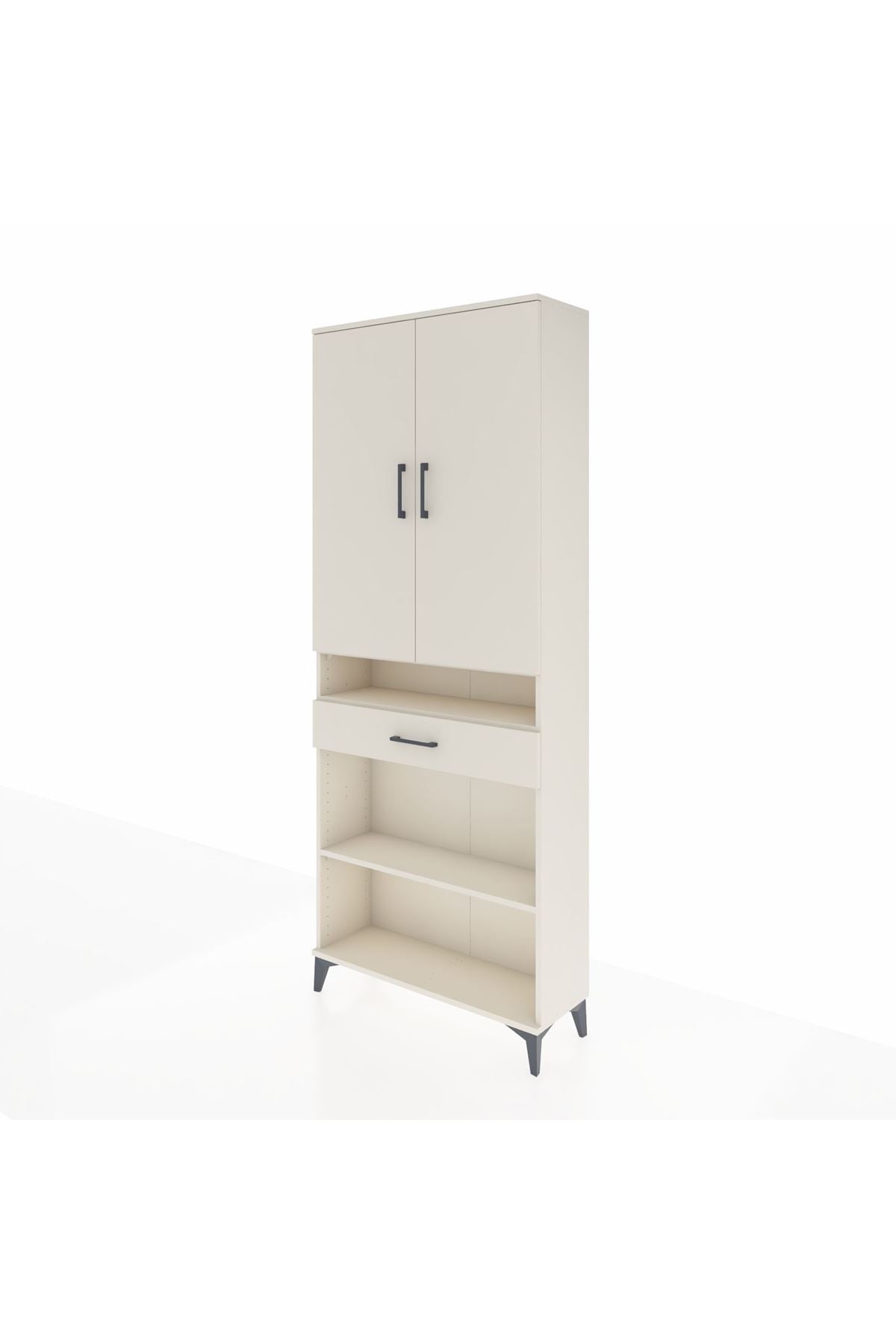 Arges Dolap 5 Raflı Tek Çekmeceli 2 Kapaklı 88x30x221 - S30M162V1A