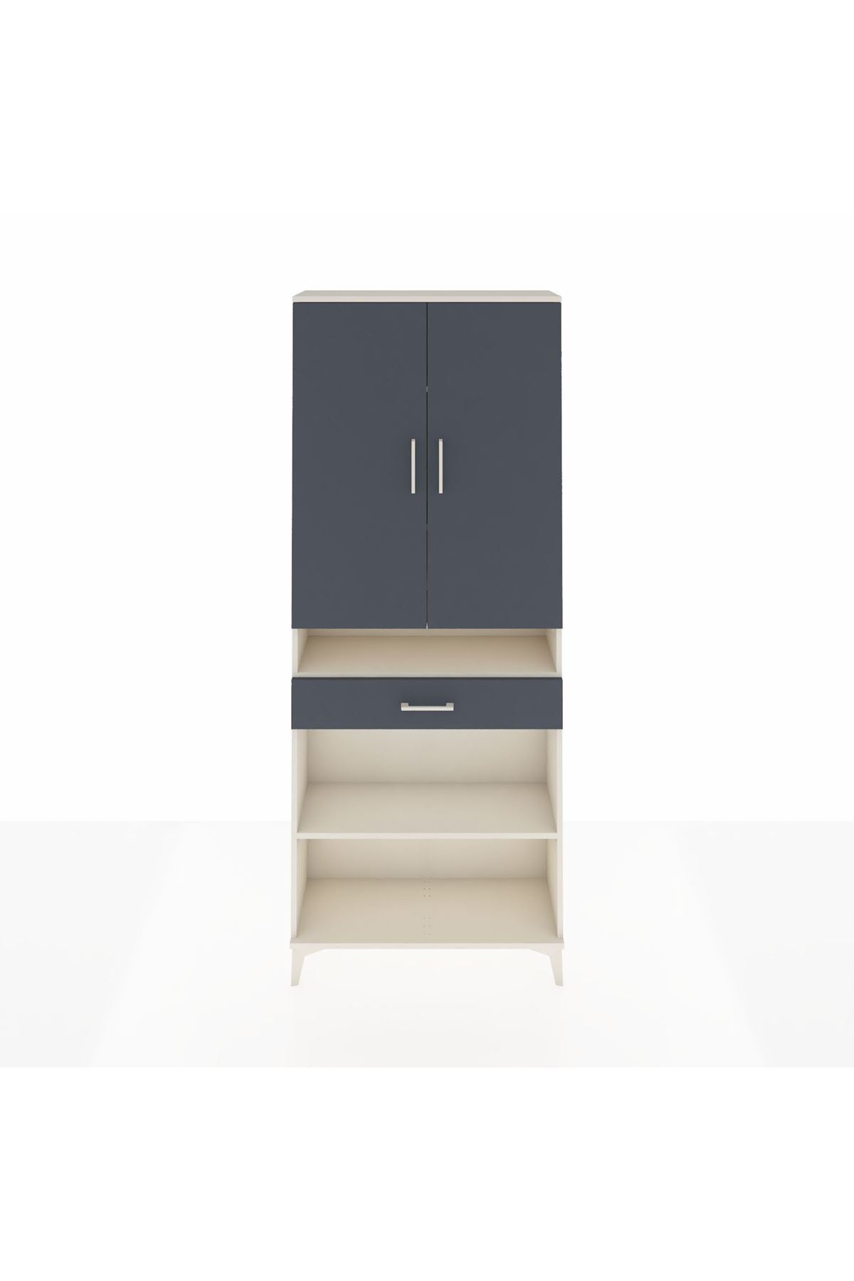 Arges Dolap 5 Raflı Tek Çekmeceli 2 Kapaklı 88x30x221 - S30M162V2A