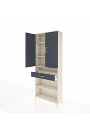 Arges Dolap 5 Raflı Tek Çekmeceli 2 Kapaklı 88x30x221 - S30M162V2A
