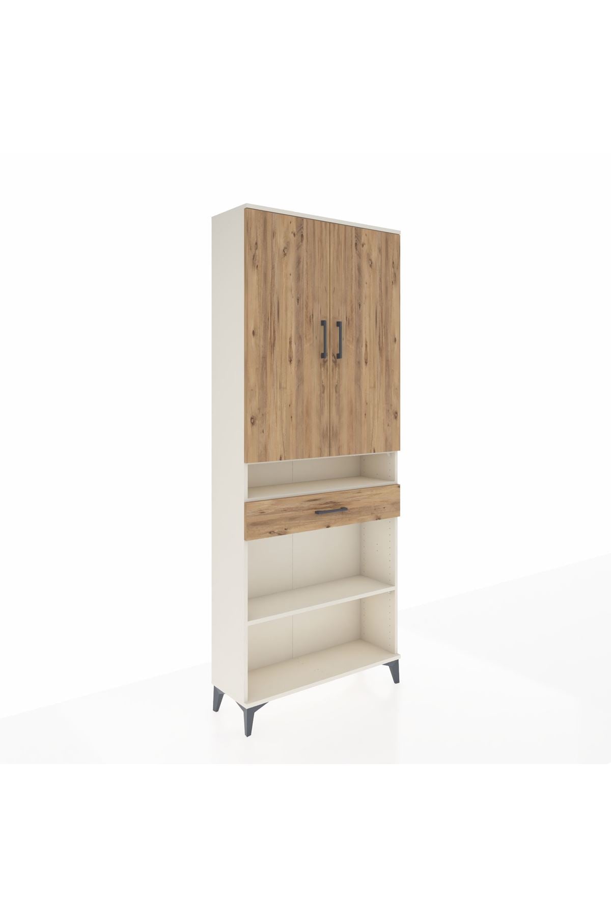 Arges Dolap 5 Raflı Tek Çekmeceli 2 Kapaklı 88x30x221 - S30M162V3A