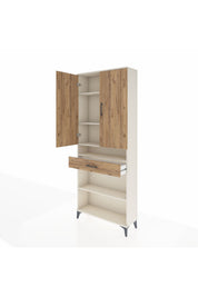 Arges Dolap 5 Raflı Tek Çekmeceli 2 Kapaklı 88x30x221 - S30M162V3A