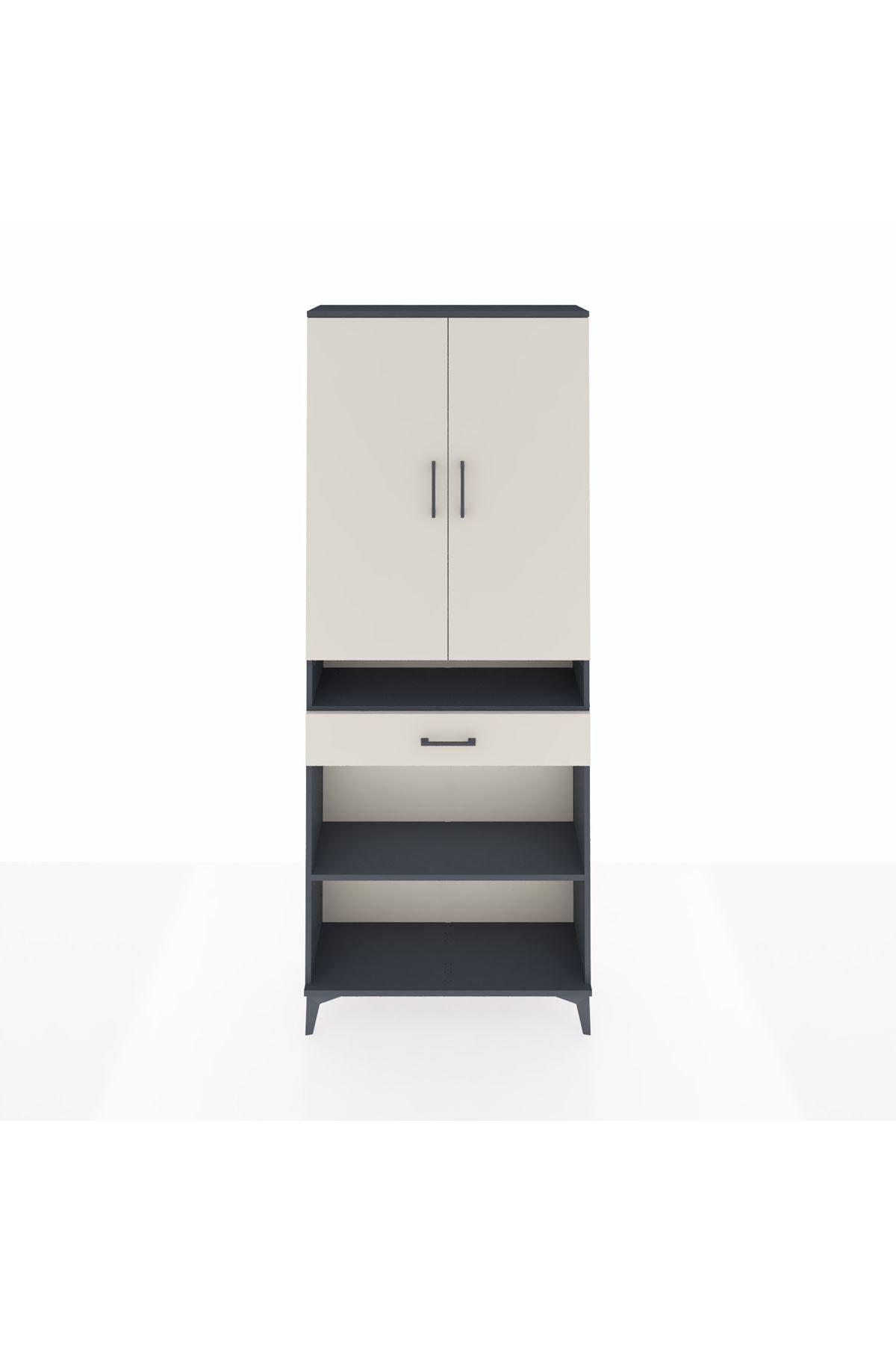 Arges Dolap 5 Raflı Tek Çekmeceli 2 Kapaklı 88x30x221 - S30M162V4A