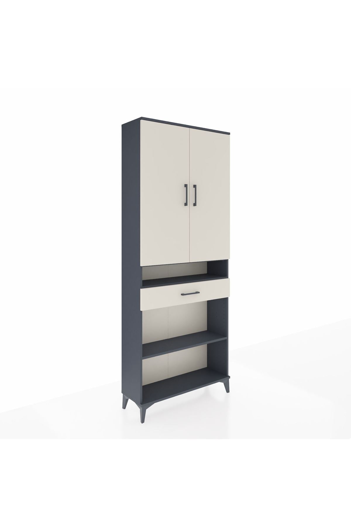 Arges Dolap 5 Raflı Tek Çekmeceli 2 Kapaklı 88x30x221 - S30M162V4A