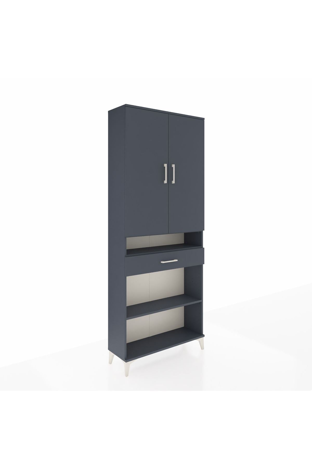 Arges Dolap 5 Raflı Tek Çekmeceli 2 Kapaklı 88x30x221 - S30M162V5A