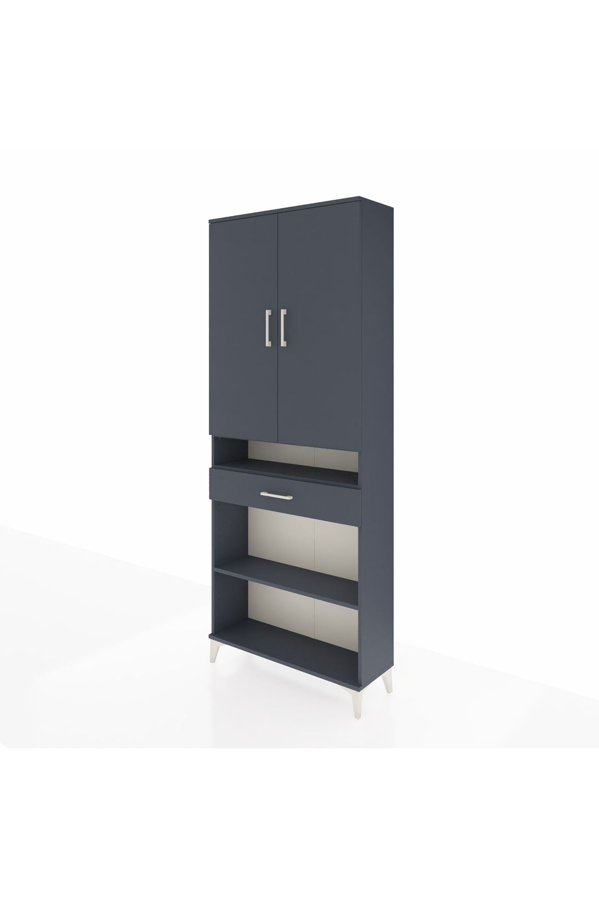 Arges Dolap 5 Raflı Tek Çekmeceli 2 Kapaklı 88x30x221 - S30M162V5A