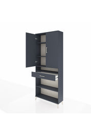 Arges Dolap 5 Raflı Tek Çekmeceli 2 Kapaklı 88x30x221 - S30M162V5A