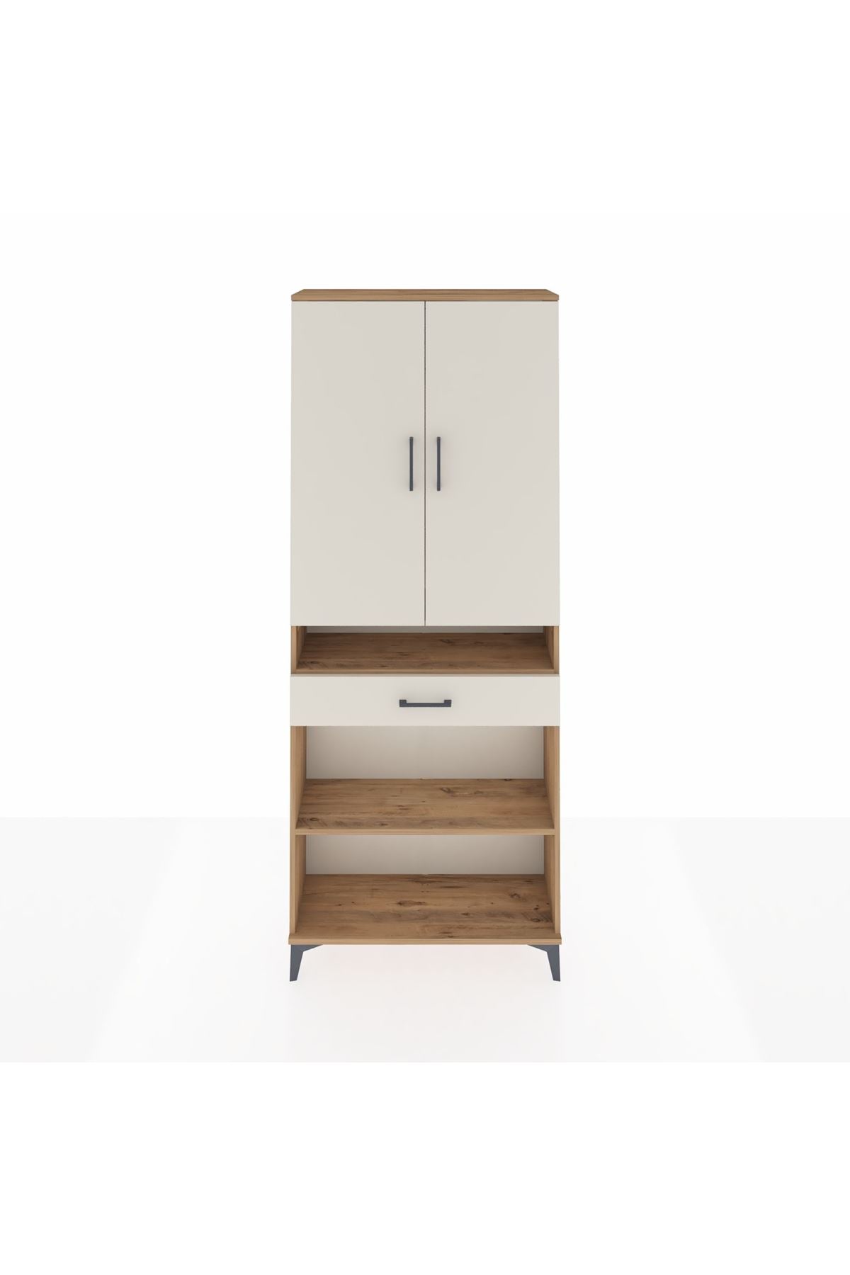 Arges Dolap 5 Raflı Tek Çekmeceli 2 Kapaklı 88x30x221 - S30M162V7A