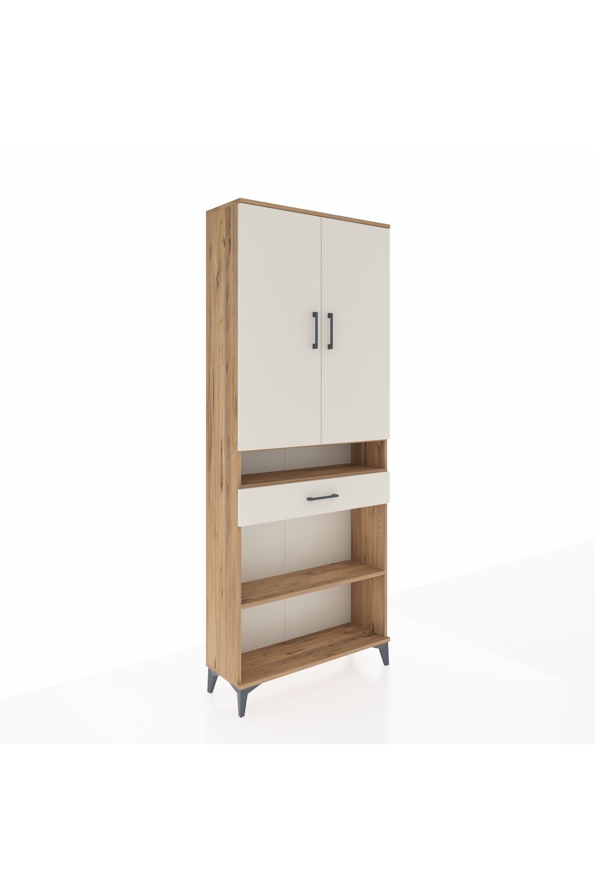 Arges Dolap 5 Raflı Tek Çekmeceli 2 Kapaklı 88x30x221 - S30M162V7A