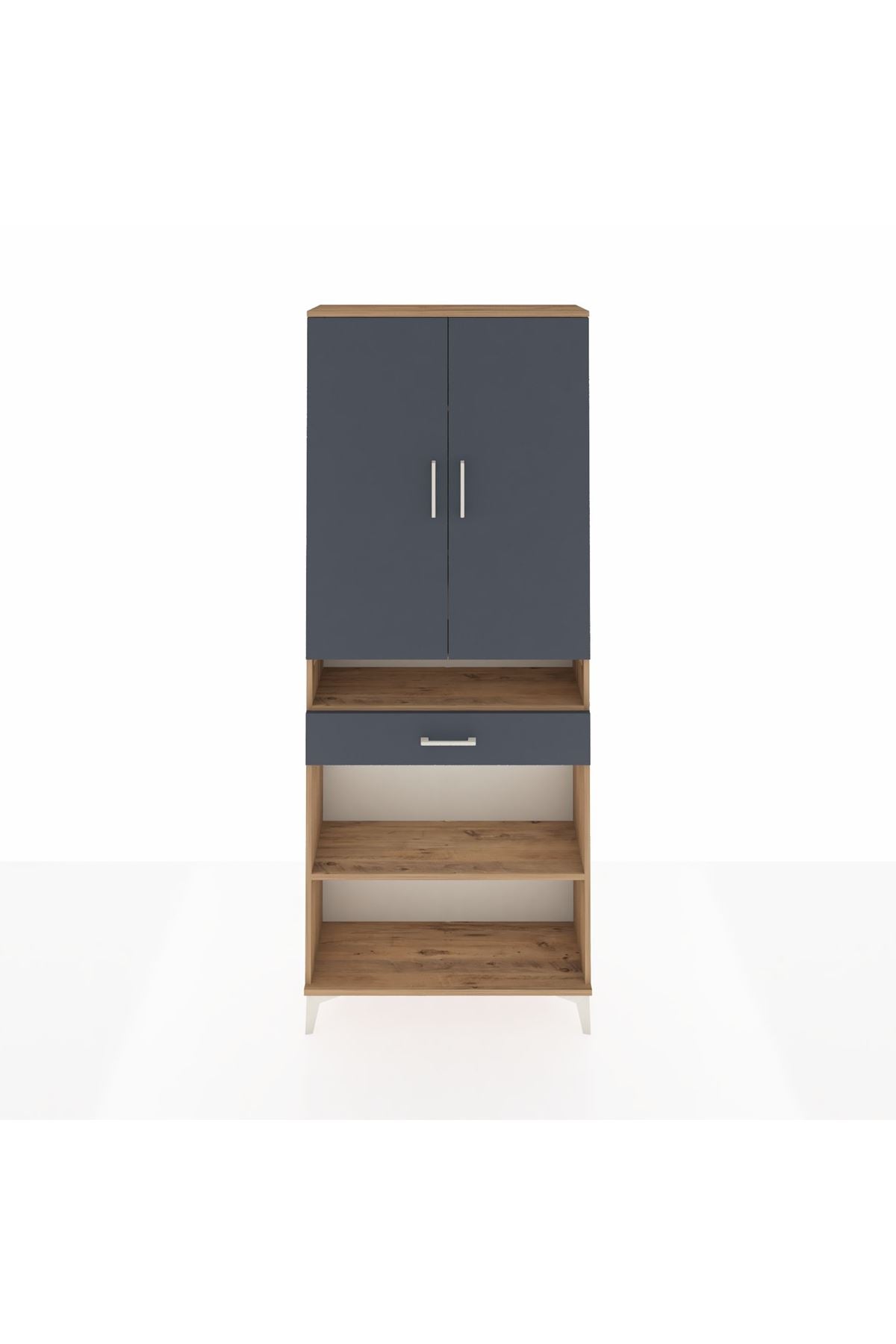 Arges Dolap 5 Raflı Tek Çekmeceli 2 Kapaklı 88x30x221 - S30M162V8A