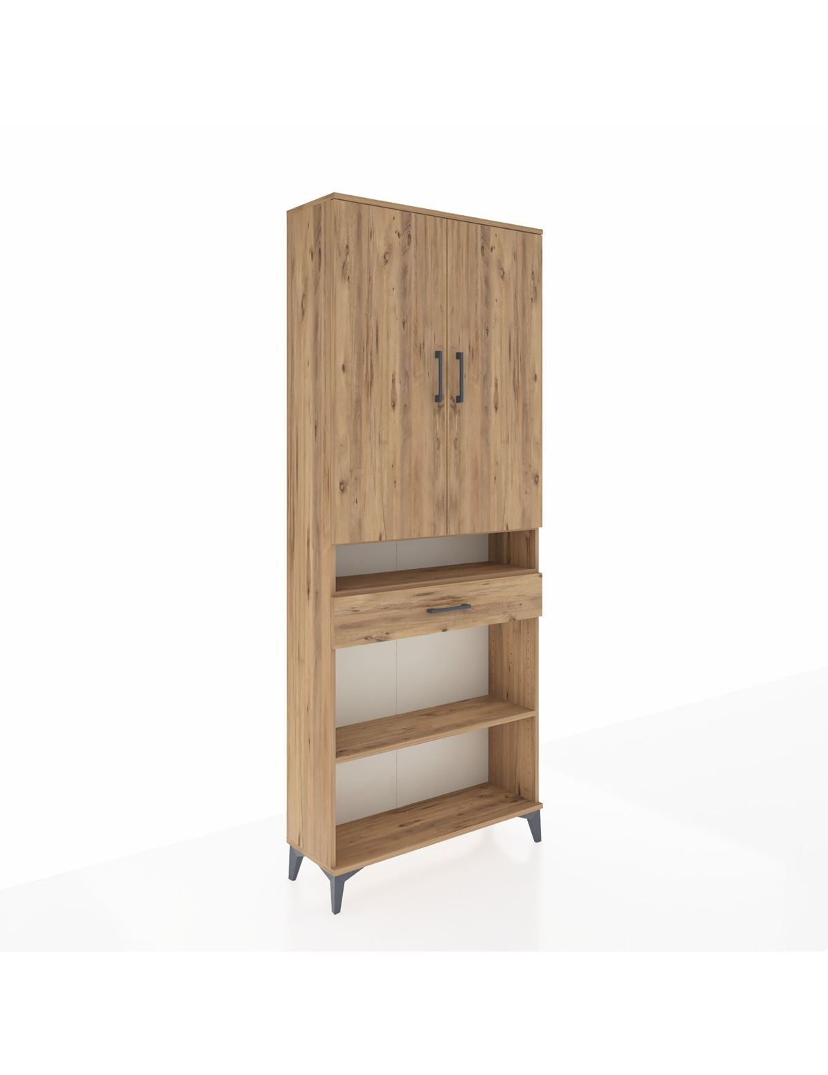 Arges Dolap 5 Raflı Tek Çekmeceli 2 Kapaklı 88x30x221 - S30M162V9A