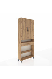 Arges Dolap 5 Raflı Tek Çekmeceli 2 Kapaklı 88x30x221 - S30M162V9A