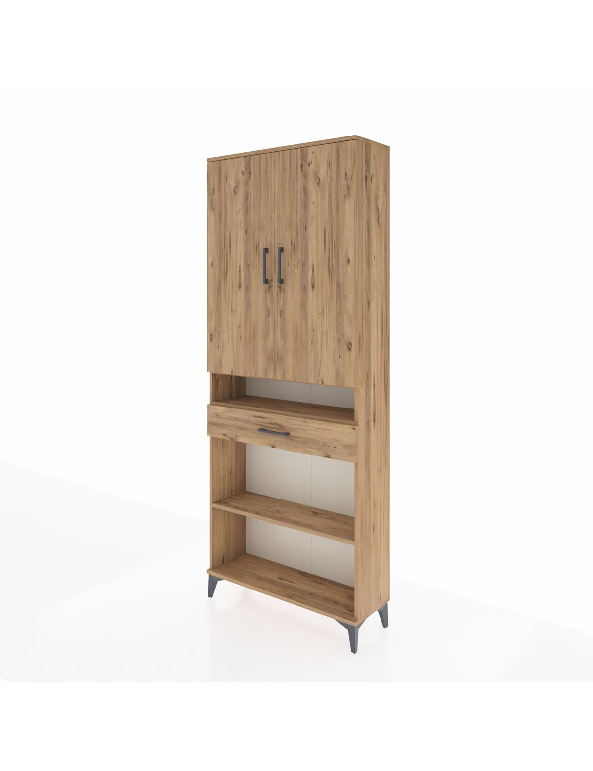 Arges Dolap 5 Raflı Tek Çekmeceli 2 Kapaklı 88x30x221 - S30M162V9A