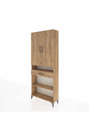 Arges Dolap 5 Raflı Tek Çekmeceli 2 Kapaklı 88x30x221 - S30M162V9A