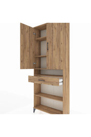 Arges Dolap 5 Raflı Tek Çekmeceli 2 Kapaklı 88x30x221 - S30M162V9A