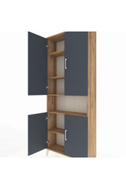 Arges Dolap 5 Raflı 4 Kapaklı 88x30x221 - S30M163V8A
