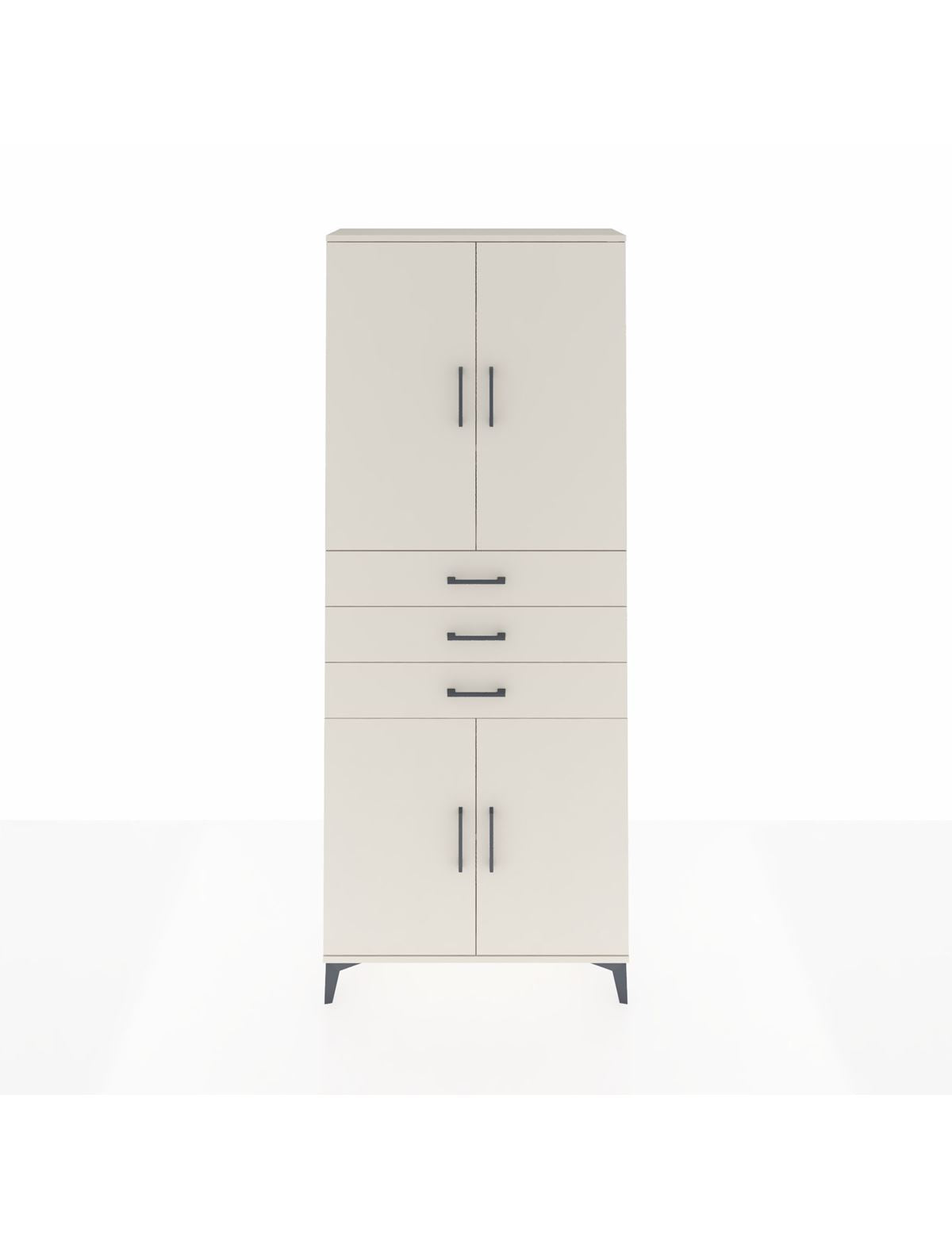 Arges Dolap 4 Raflı 3 Çekmeceli 4 Kapaklı 88x30x221 - S30M166V1A