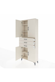 Arges Dolap 4 Raflı 3 Çekmeceli 4 Kapaklı 88x30x221 - S30M166V1A