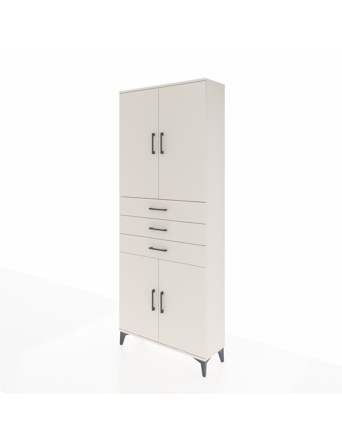 Arges Dolap 4 Raflı 3 Çekmeceli 4 Kapaklı 88x30x221 - S30M166V1A
